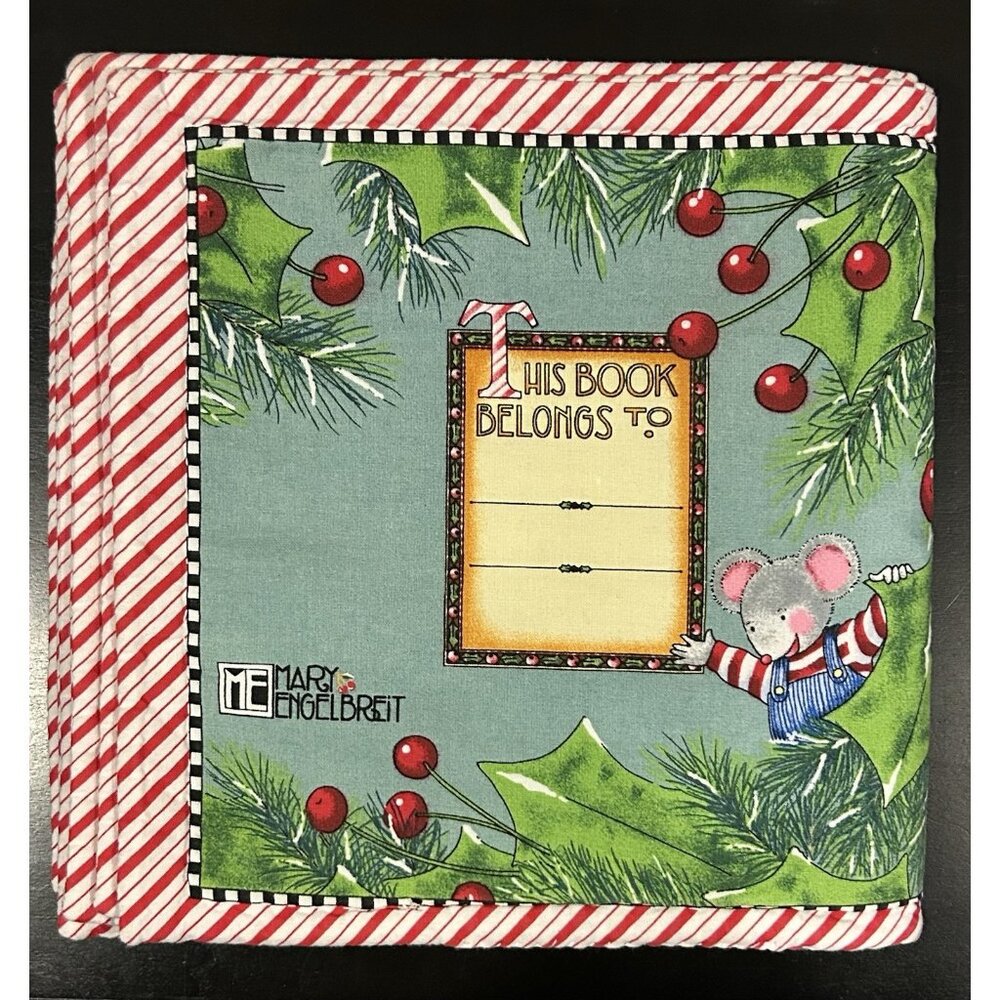 Mary Engelbreit Soft Fabric Quilted Baby Children’s Christmas Book Mouse Woods - Picture 9 of 9